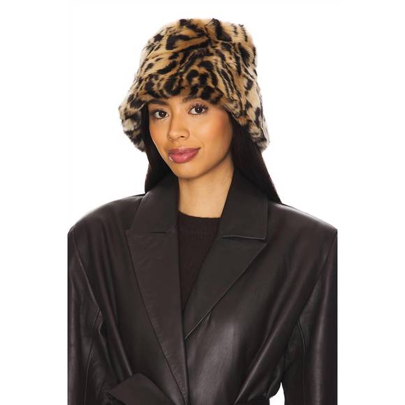 UNREAL FUR Accessories - NEW UNREAL FUR yeoman bucket hat in light leopard